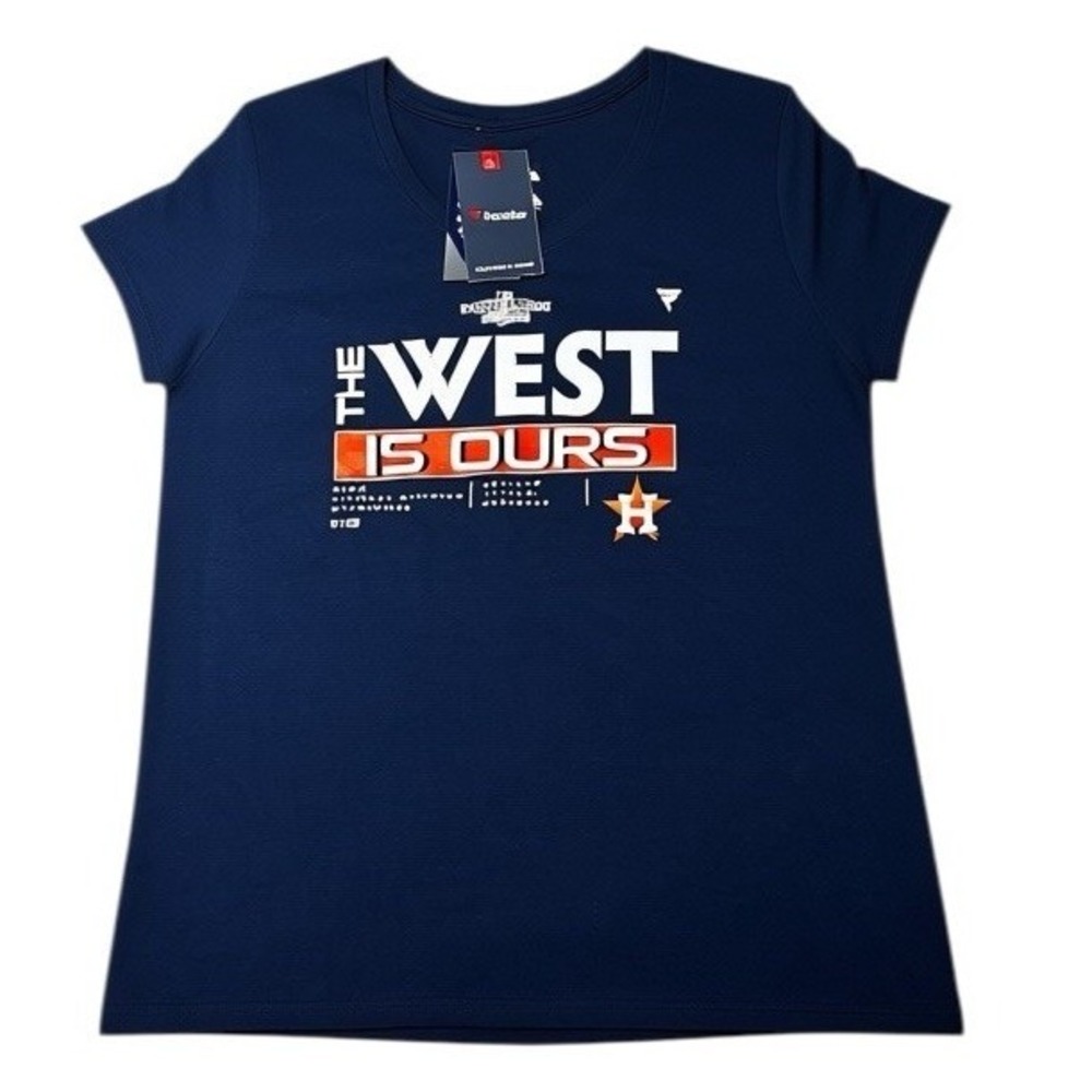 NWT Houston Astros The West Is Ours Women's Large Fanatics Navy T-Shirt‎ MLB